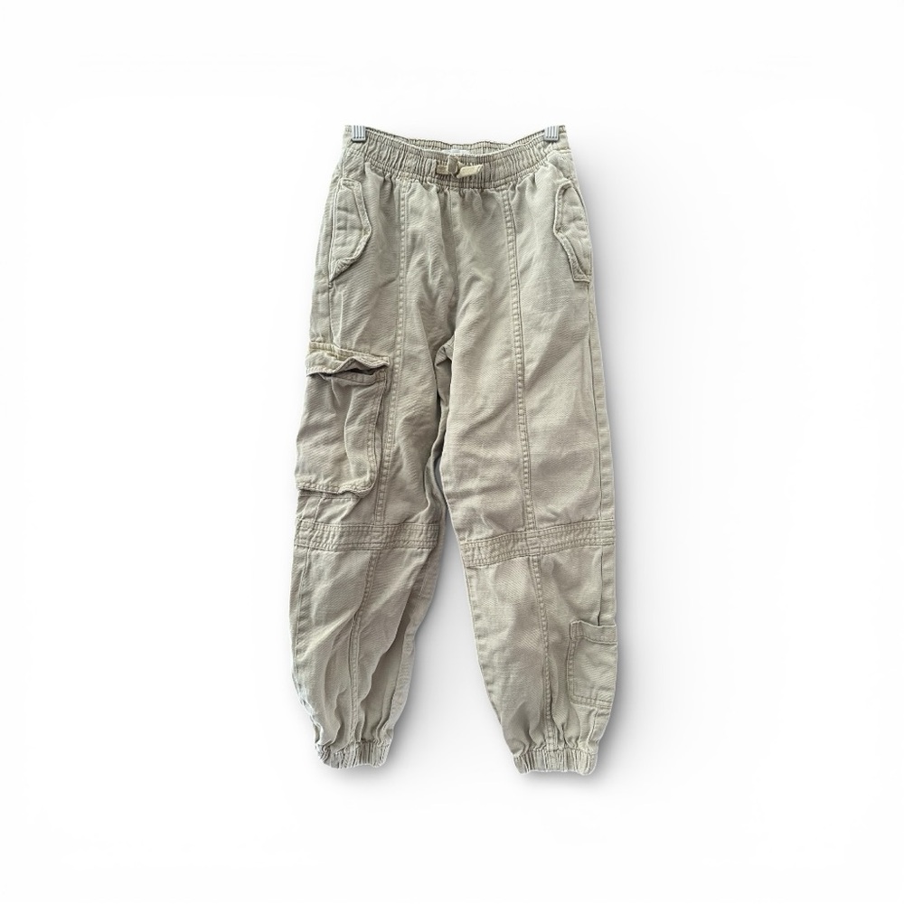 Girls Casual Cargo Pants - Light Tan Size 9-10